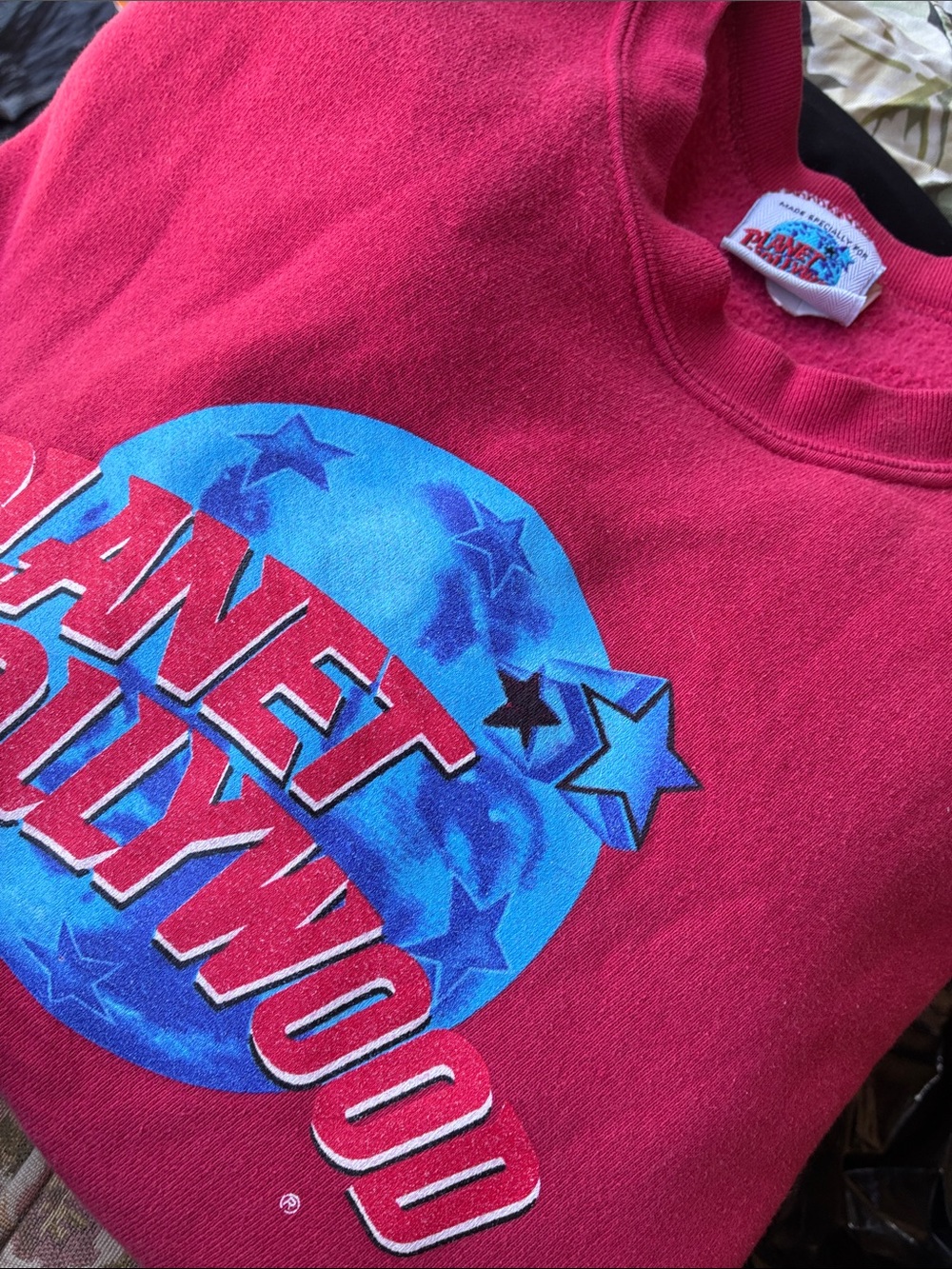 Planet Hollywood Atlanta Men's Pink Crewneck Sweatshirt